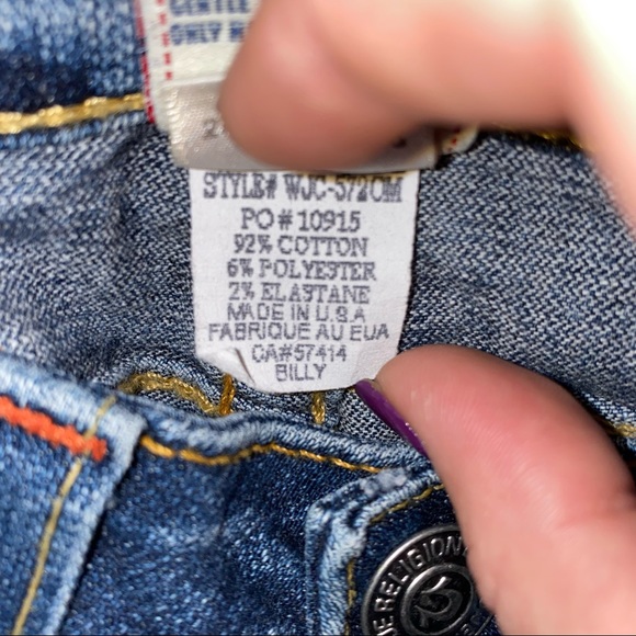 Vintage y2K True Religion Billy Straight Jeans Medium Wash 26 - Picture 3 of 7